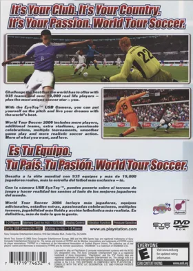 World Tour Soccer 2006 box cover back
